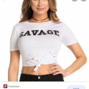 Savage cropped shirt